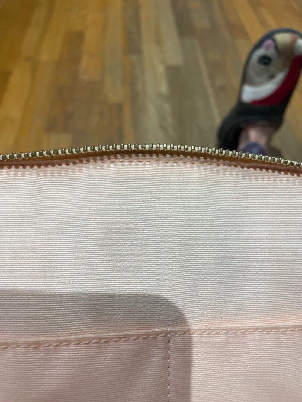 Coach Cora Domed Satchel Leather Peach and Cream Handbag - Picture 11 of 14